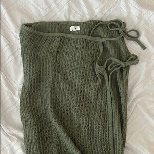 Aerie Olive Green Knit Skirt
